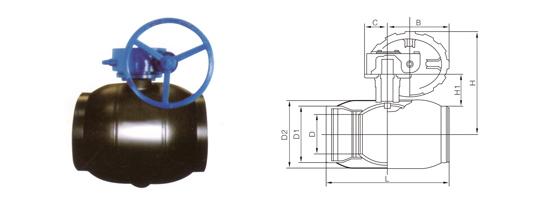 供暖焊接固定式球阀